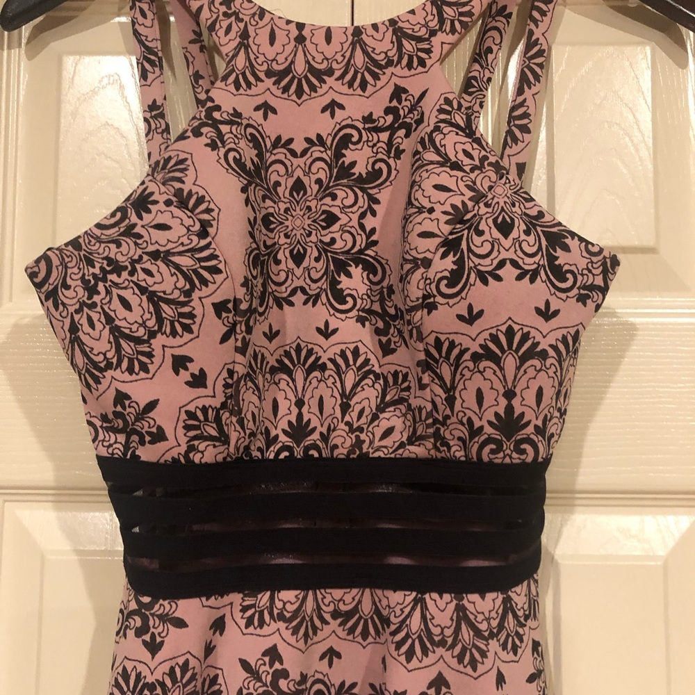Ladies Pink & Black Party dress by City Size 3